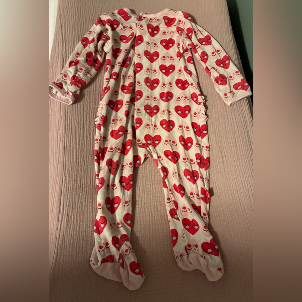 Heart Patterned Kids One Piece